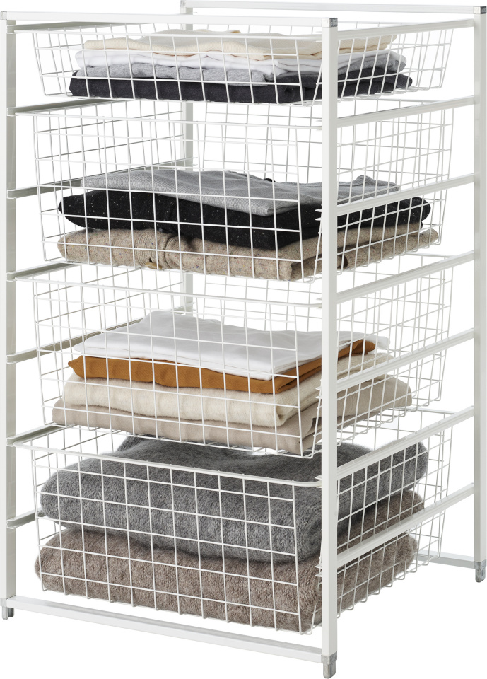 Elfa riiul korvidega Basket Package Yarn Mini, 74/45, valge