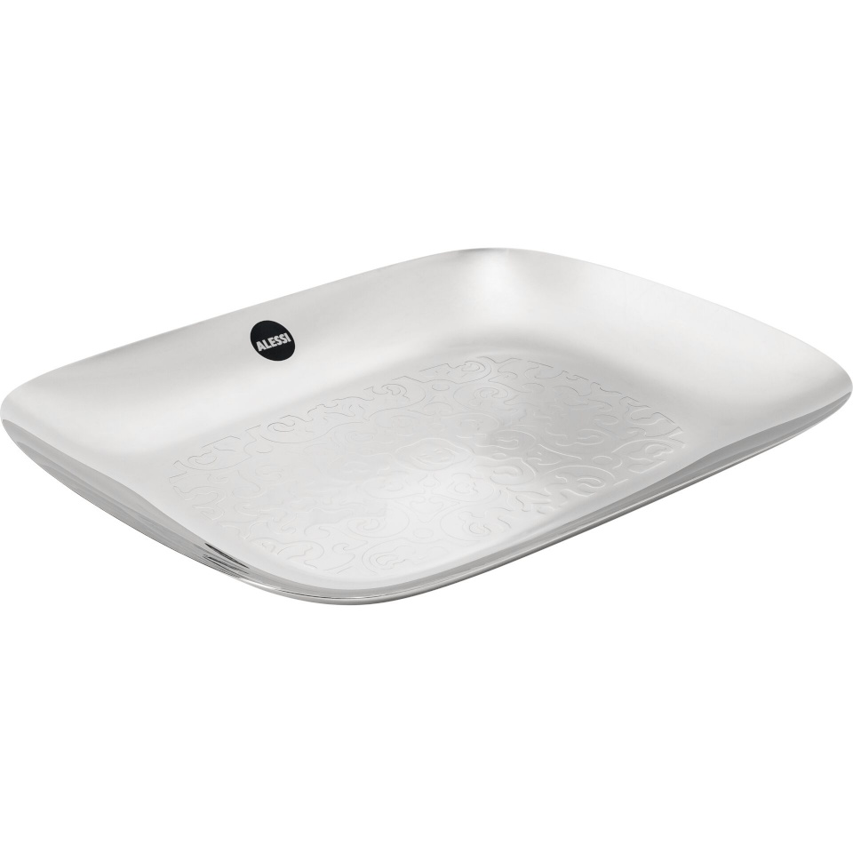 Alessi kandik MW10 Dressed Rectangular Tray, 45x34cm, hõbedane 