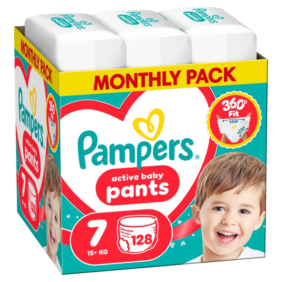 Pampers mähkmed Active Baby - suurus 7, 128 tk