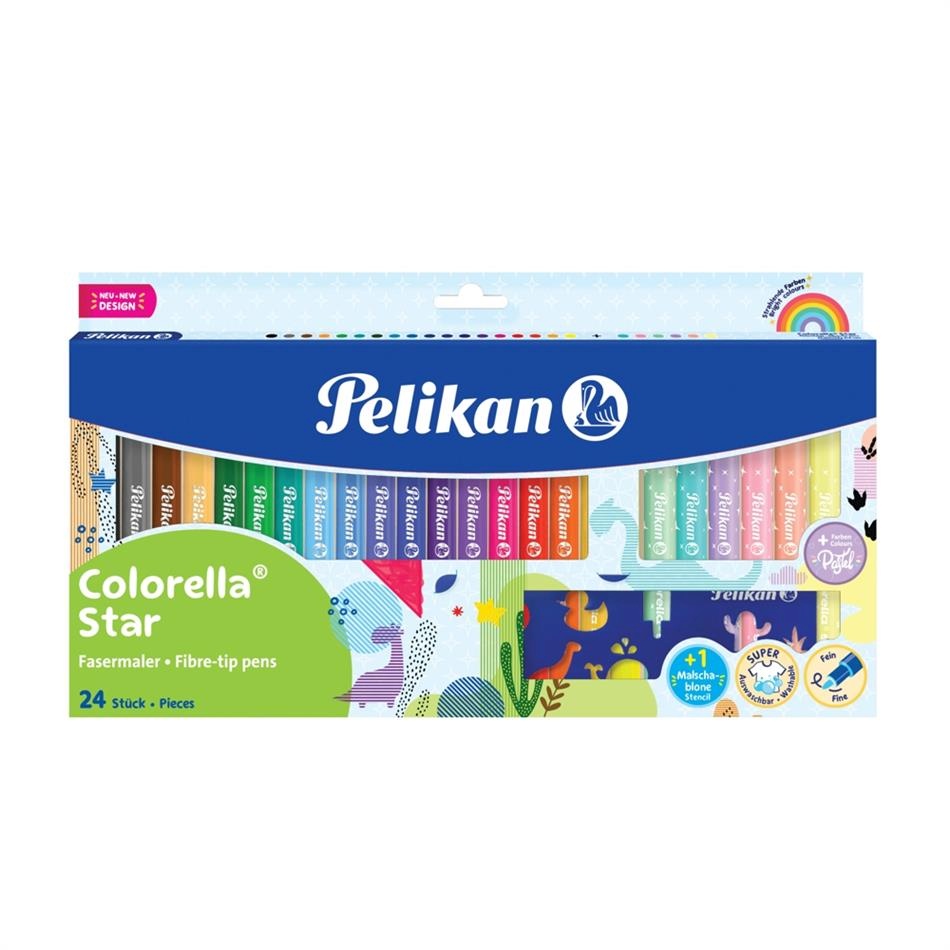 Pelikan viltpliiatsid Colorella Star, 24tk
