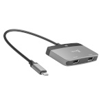 J5 Create adapter j5create 8K USB-C to Dual HDMI Display adapter (USB-Cm -> 2x4K HDMI f 20cm, hõbedane) JCA465-N