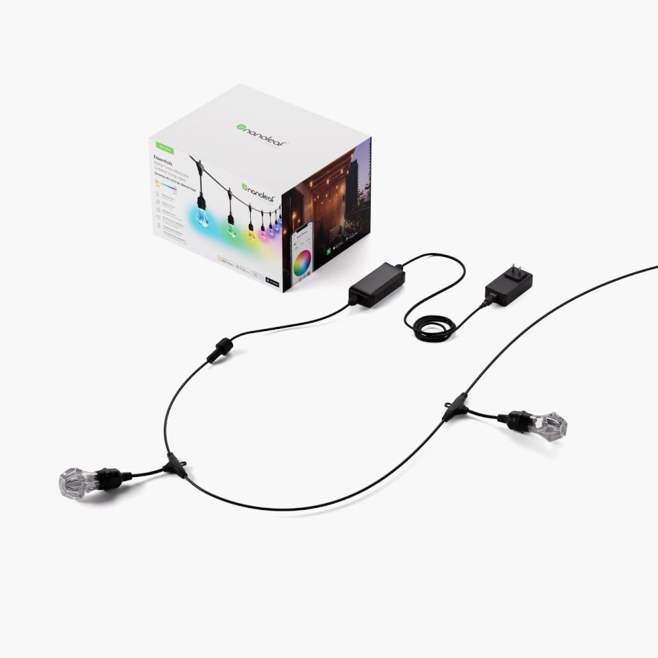 Nanoleaf Essentialsmatter Smartmulticolour Outdoor String Lights Starter Kit 15m