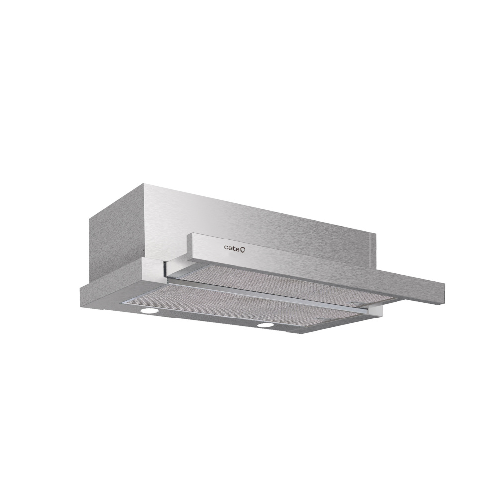 CATA õhupuhasti Hood, EXTENDER 600, Telescopic, Width 60 cm, 390 m³/h, Mechanical, ECOLED, Stainless Steel