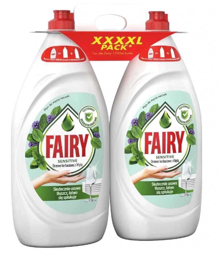 Fairy nõudepesuvahend Tea Tree & Mint, 2700ml