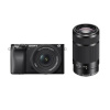 Sony Alpha ILCE-6100A+16-50+55-210 mm must, Kamerakit
