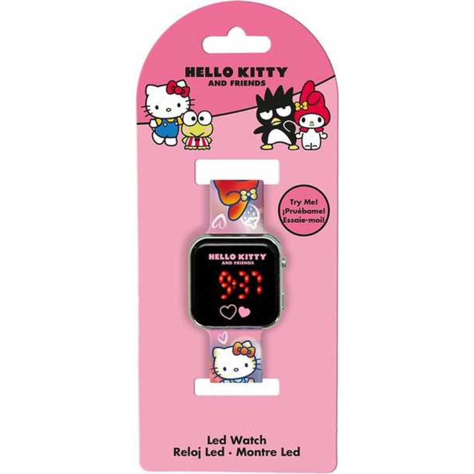 Hello Kitty digitaalne käekell LED-valgusega, roosa