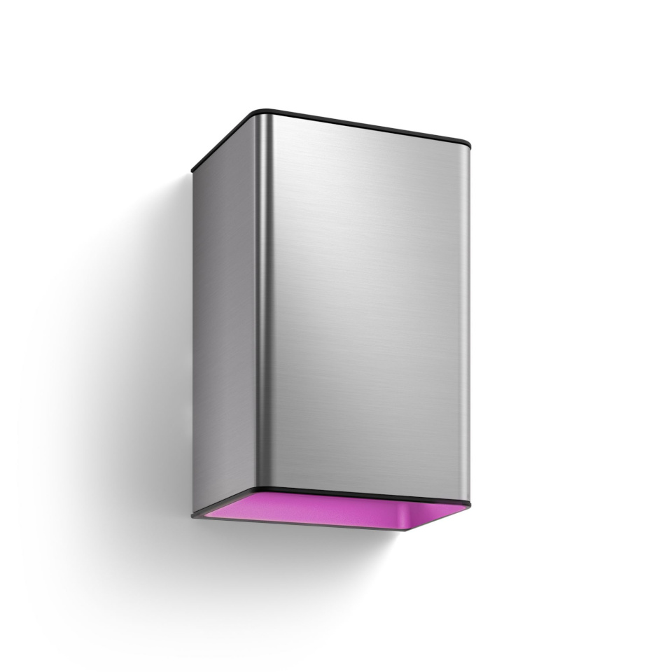 Philips HueWCA Resonate OutdoorWall Lantern, Inox 8W 2000-6500 HueValge Colour Ambiance