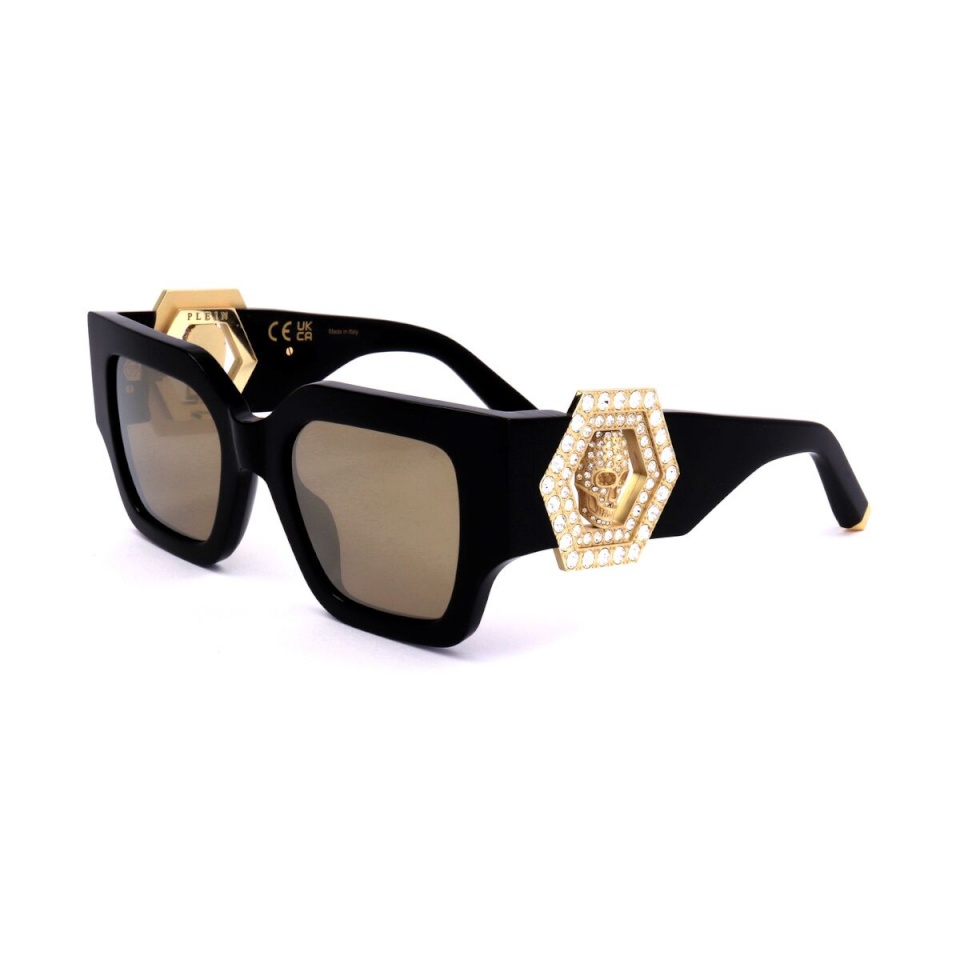 PHILIPP PLEIN naiste päikeseprillid SPP103S SHINY GREY GOLD
