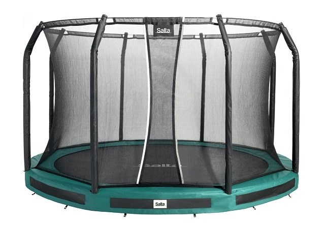 Salta batuut Trampoline Premium Ground Combo 396cm roheline
