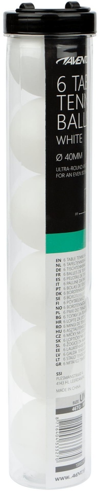 Avento lauatennisepallid 6tk valge