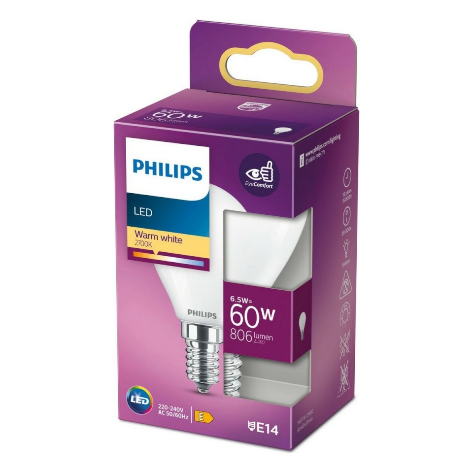 Philips LED pirn Wiz E14 6,5 W 806 lm (2700 K) (Ø 4,5x8cm)