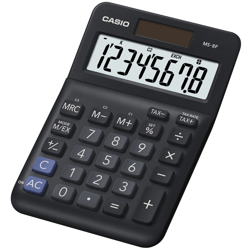 Casio kalkulaator MS-8F, must