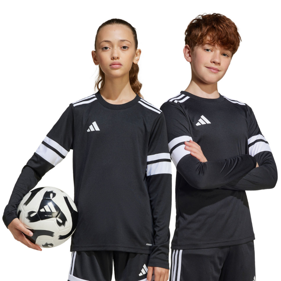 Adidas Teamwear T-särk lastele Squadra 25 Long Sleeve Jersey must-valge JJ0047 suurus 140cm