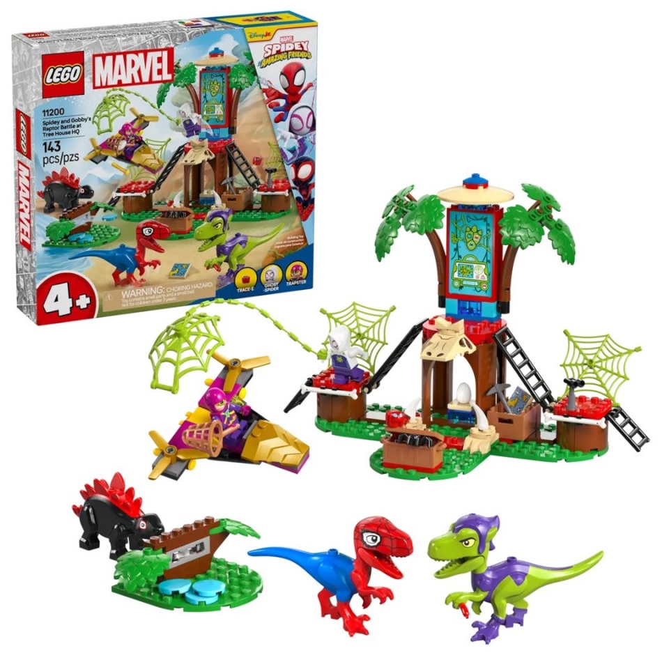 Lego klotsid MARVEL 11200 Spidey and Gobby’s Raptor Battle at Tree House HQ