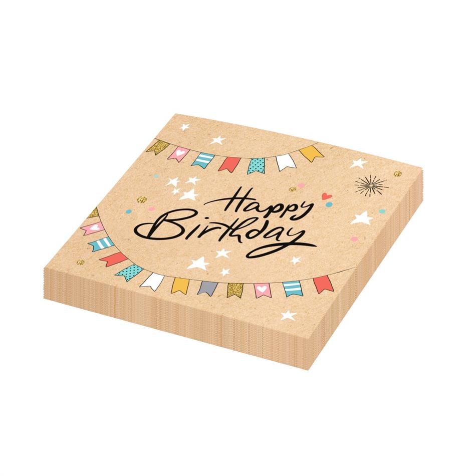 Susy Card salvrätikud Happy Eco B-day, 33 x 33 cm, 20tk