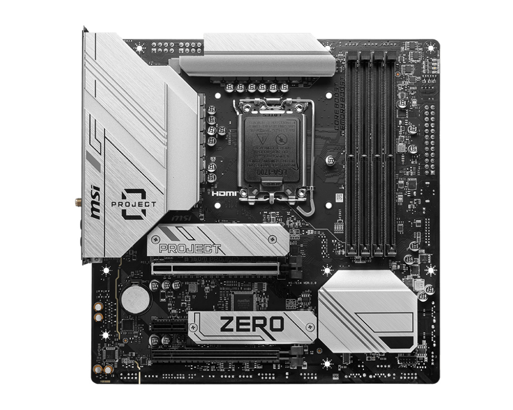 MSI emaplaat B760M PROJECT ZERO B760,LGA1700, mATX DDR5