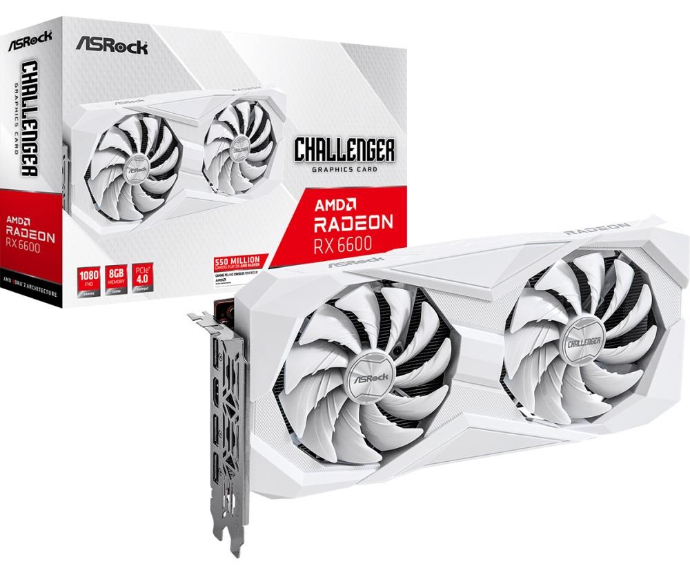 RX 6600 8GB ASRock Radeon Challenger white GDDR6