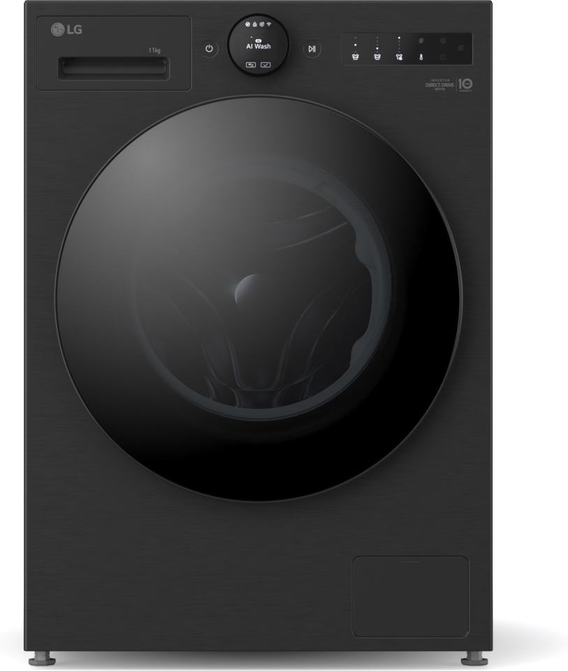 LG pesumasin F4X7011TBB Washing Machine, 11kg, 1400 p/min, must