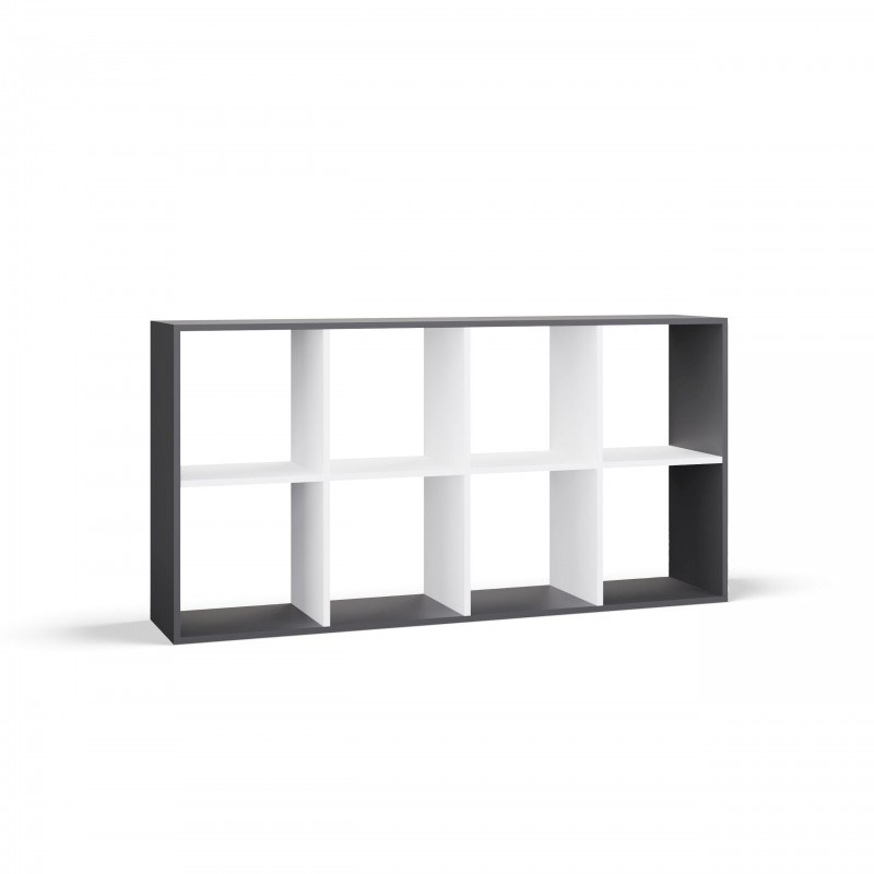 Top E Shop riiul MALAX 2X4 SHELVING UNIT, ANTHRACITE/valge