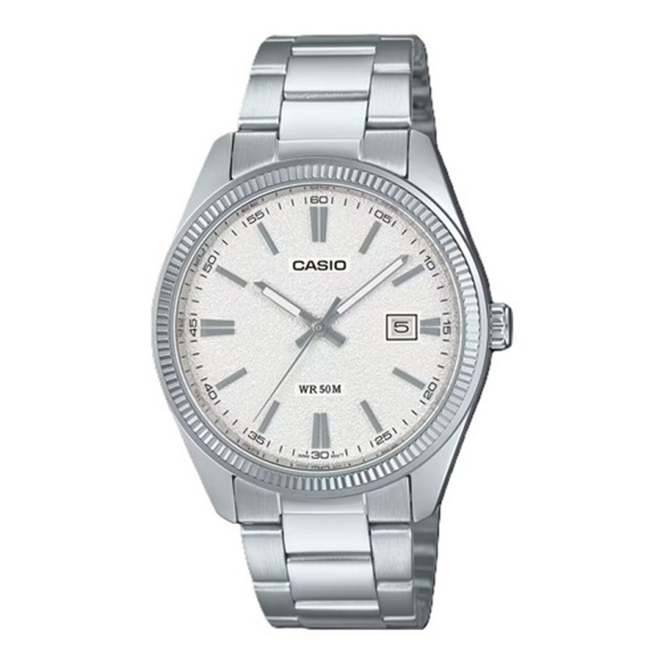 Casio meeste kell DATE - WHITE, MATTE DIAL (Ø 38,5mm)
