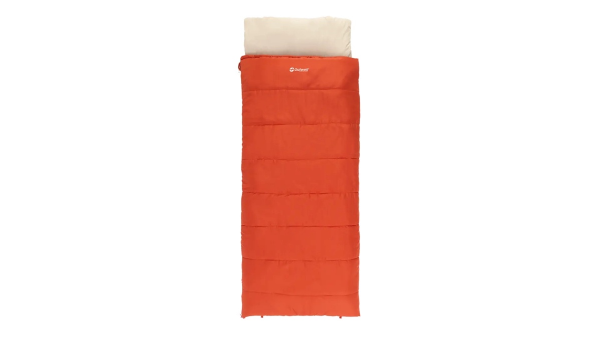 Outwell magamiskott Contour Lux punane | Sleeping Bag | 220 x 85 cm | -19 to 15 °C | Right Zipper
