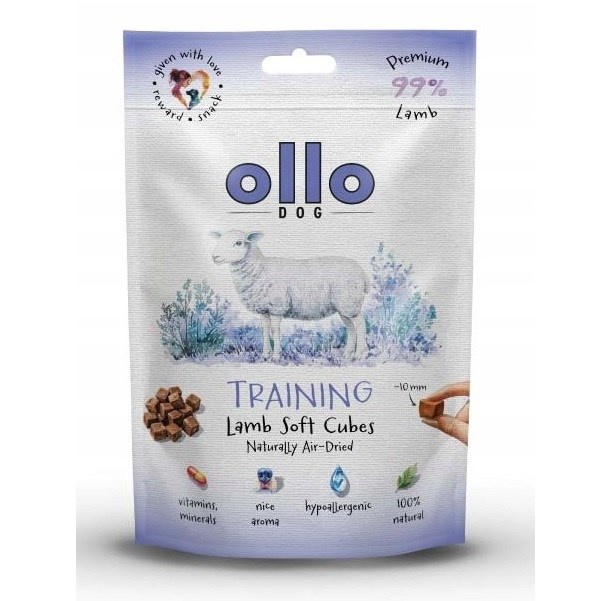 Ollo maius koerale Air Dried Training Lamb Cubes, 80g