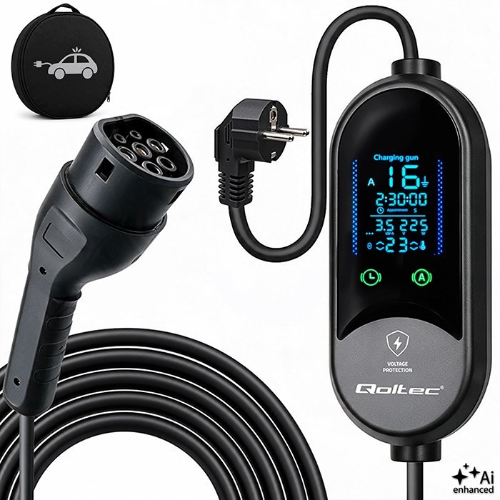 Qoltec elektriauto laadija Electric Car Charger 3.5kW SCHUKO 16A 230V