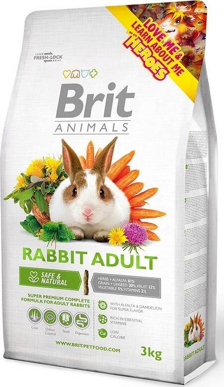 Brit toit närilistele Animals küülikule Adult Complete, 3kg