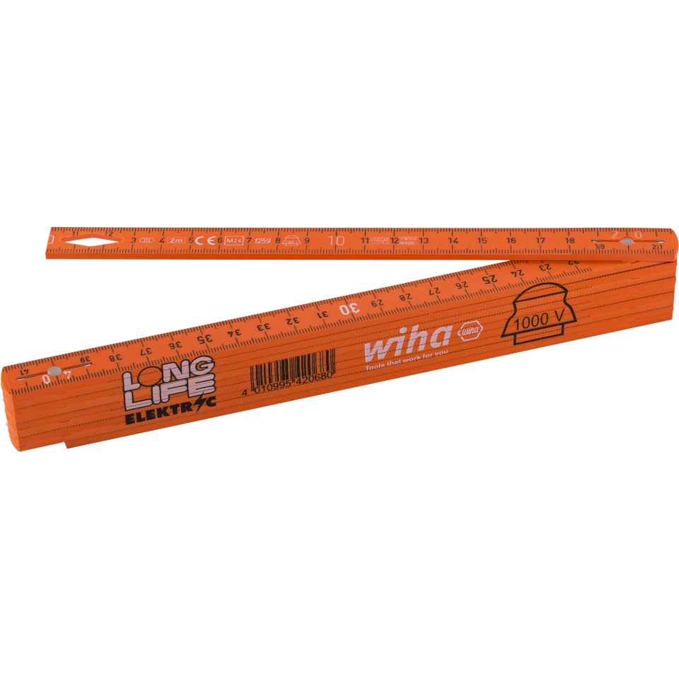 Wiha Elektriker Gliedermaßstab Longlife 2 m metrisch