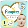 Pampers mähkmed Premium Care - suurus 1 (Mini)- 2–5 Kg, 72 tk