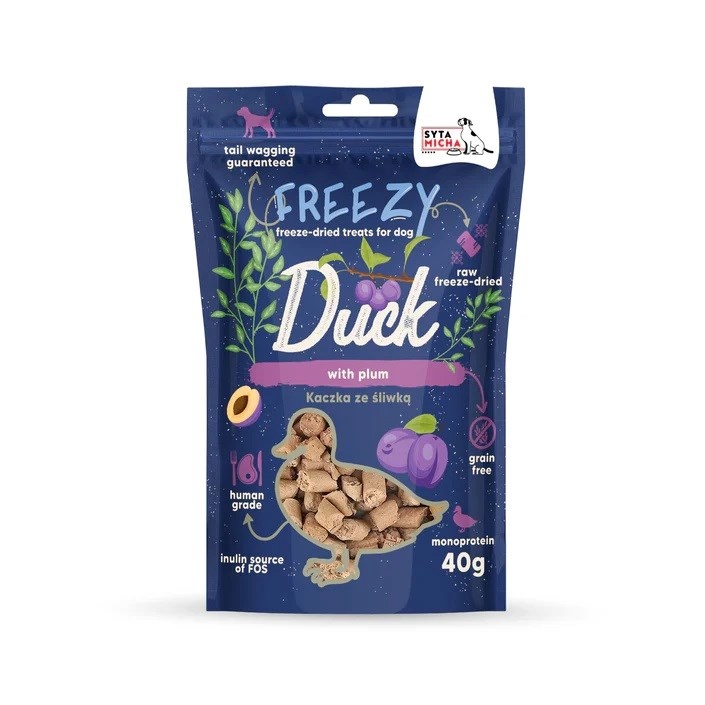 Syta Micha maius koerale Freezy Duck with Plum, 40g