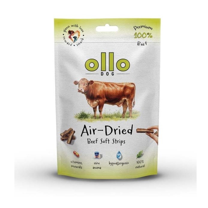 Ollo maius koerale Air-Dried Beef Strips, 80g