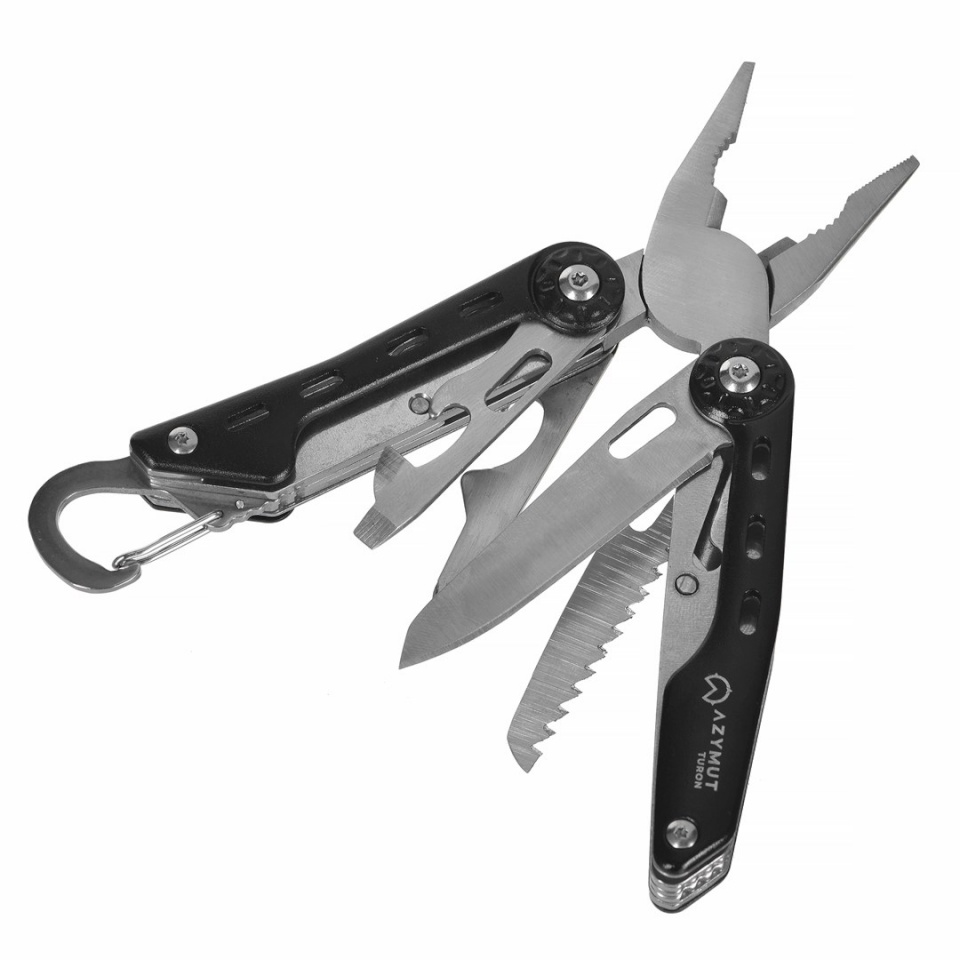 AZYMUT multitööriist Multitool Turon - 10 tools + carabiner + belt pouch (H-P224108)
