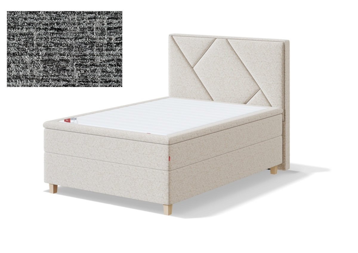 Sleepwell kontinentaalvoodi RED CONTINENTAL, 140x200x50cm, AVOLA tumehall, keskmine