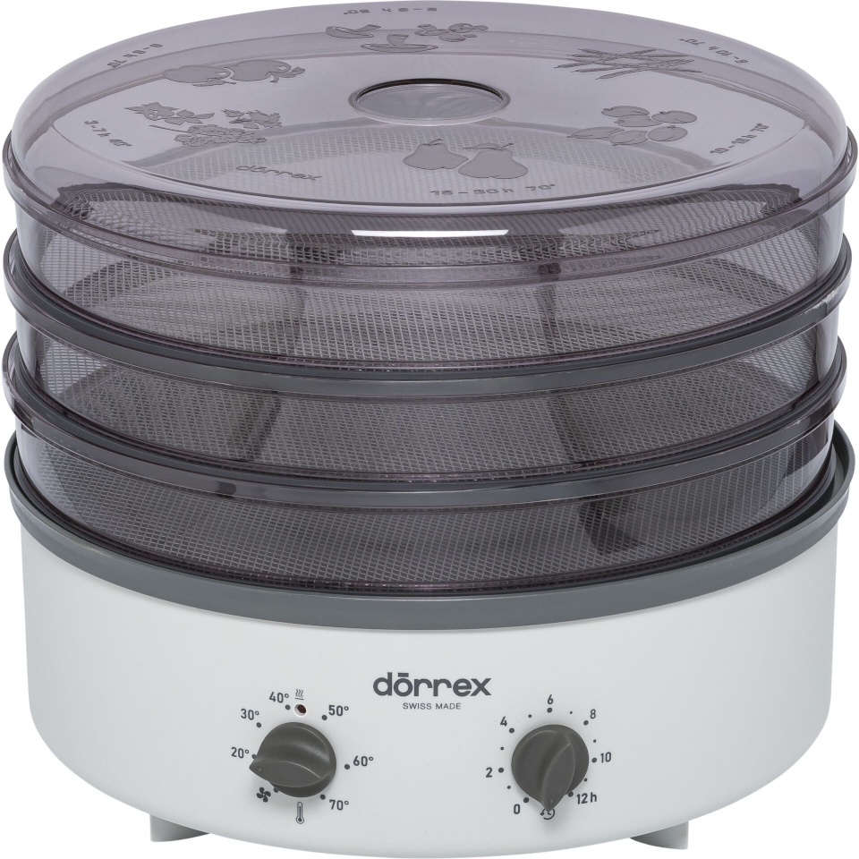 Stöckli toidukuivataja Dörrex with Timer + Metal Grate, valge