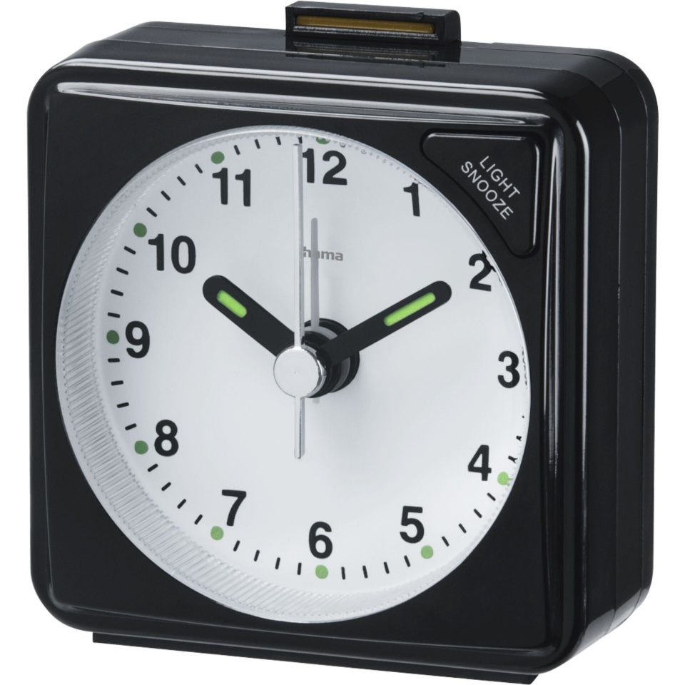 Hama äratuskell 186329 Travel Alarm Clock A50 Fluorescent Hands, must