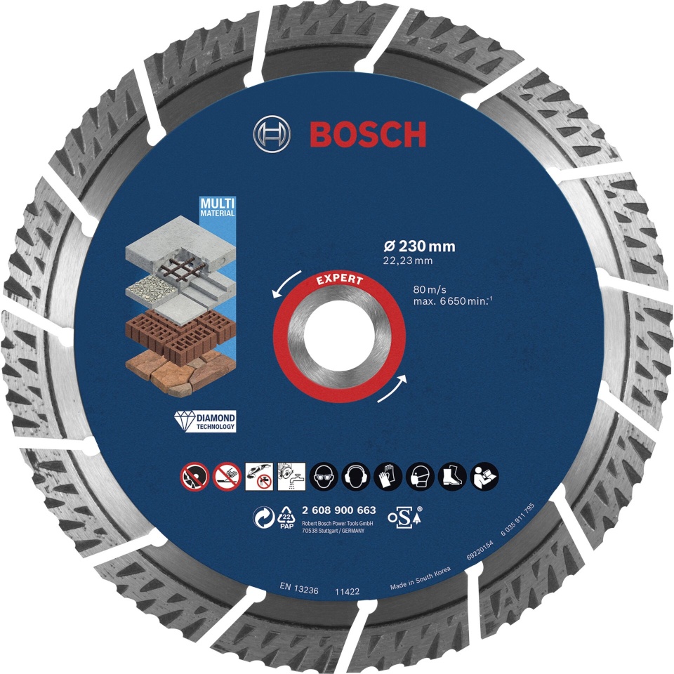 Bosch lõikeketas EXPERT Multi Material Diamant 230x22.23x2.4x15