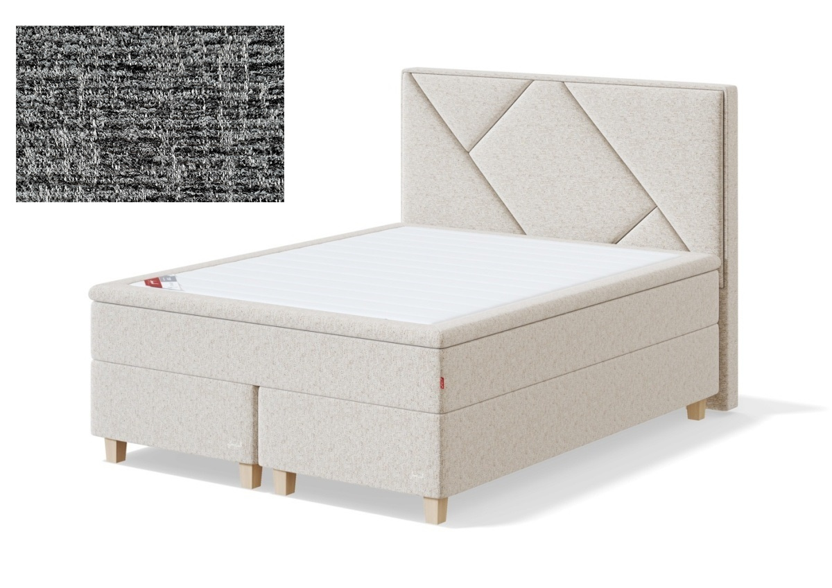 Sleepwell kontinentaalvoodi RED CONTINENTAL, 160x200x50cm, AVOLA tumehall, keskmine