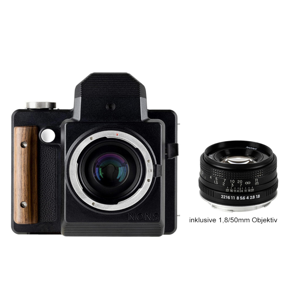 Nons polaroid kaamera SL660 + 1.8/50mm objektiiv (Instax Squarefilm/EF-kinnitus)