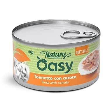 Oasy kassitoit Natury Soft Jelly Tuna with Carrots, 150g