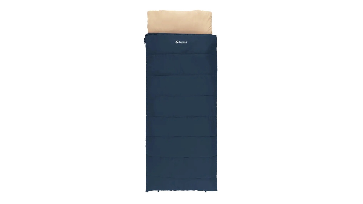 Outwell magamiskott Contour Lux Deep sinine | Sleeping Bag | 220 x 85 cm | -19 to 15 °C | Right Zipper