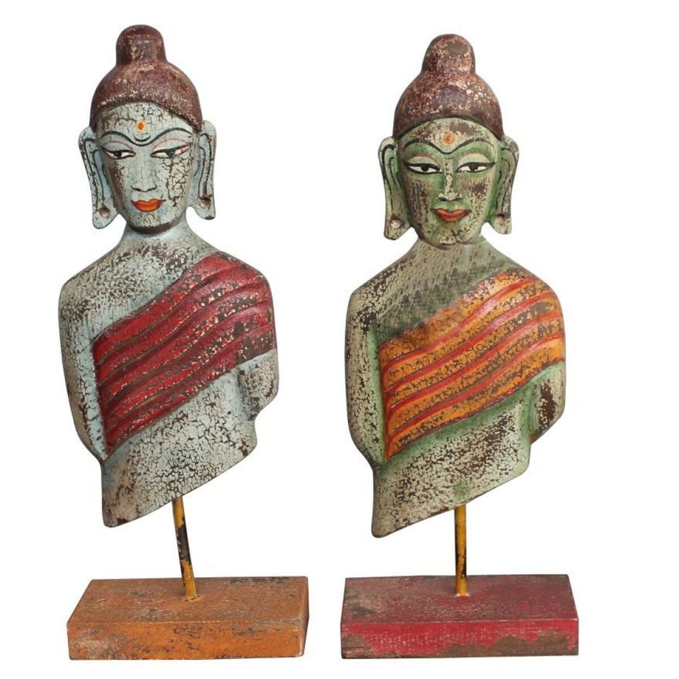 DKD Home Decor dekoratiivkuju 18x9x47cm Buddha Idamaine 2tk