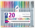 Staedtler fiiberoptiline pliiats Fineliner Triplus Fiber Tip Pen 0,3mm, 20 eri värvi