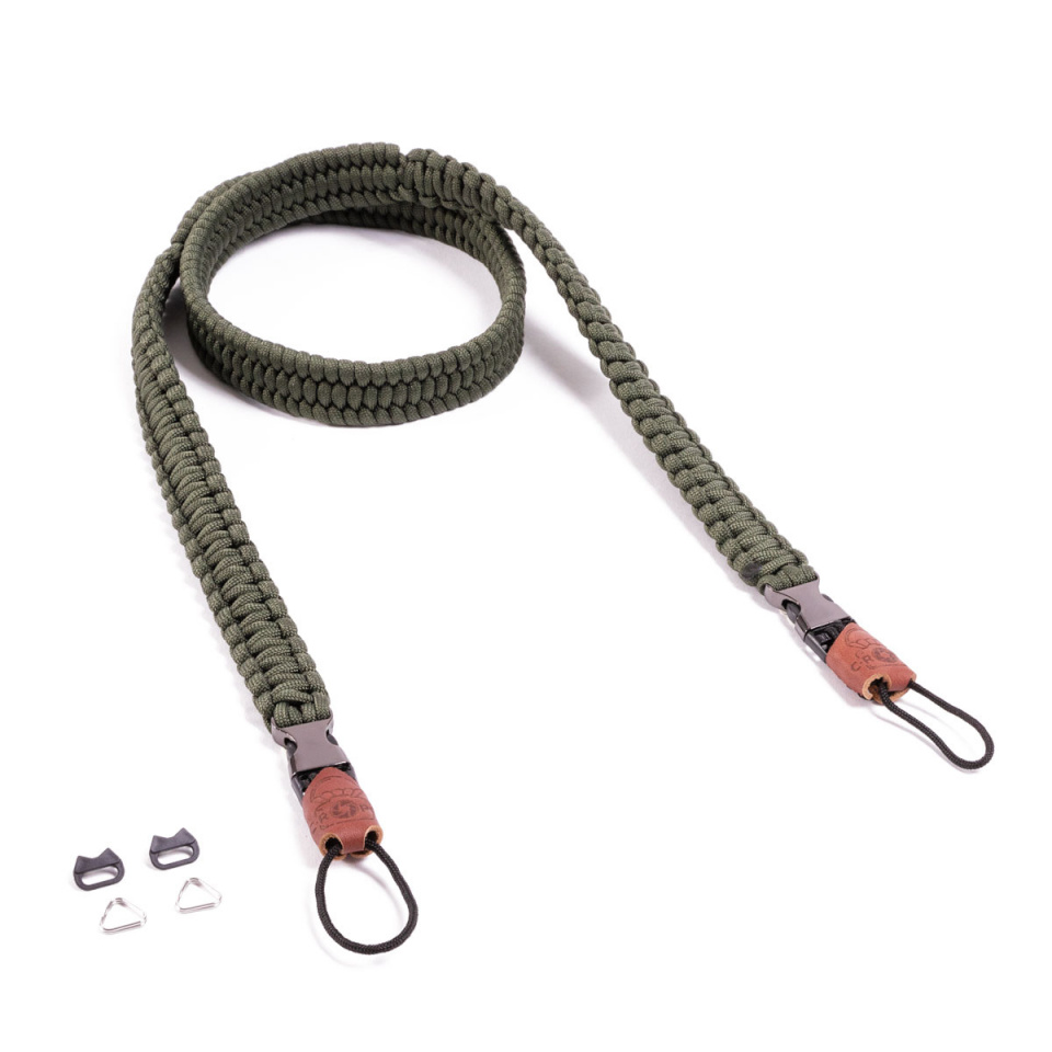 C-Rope Traveler Paracord kaamerarihm, oliivroheline, 125 cm