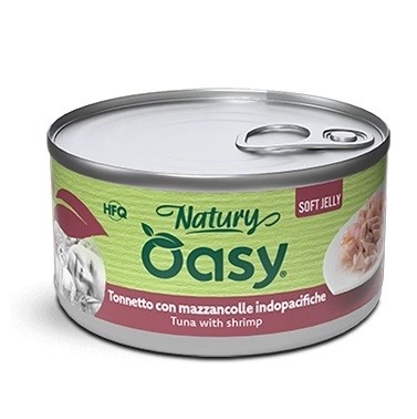 Oasy kassitoit Natury Soft Jelly Tuna with Shrimp, 150g