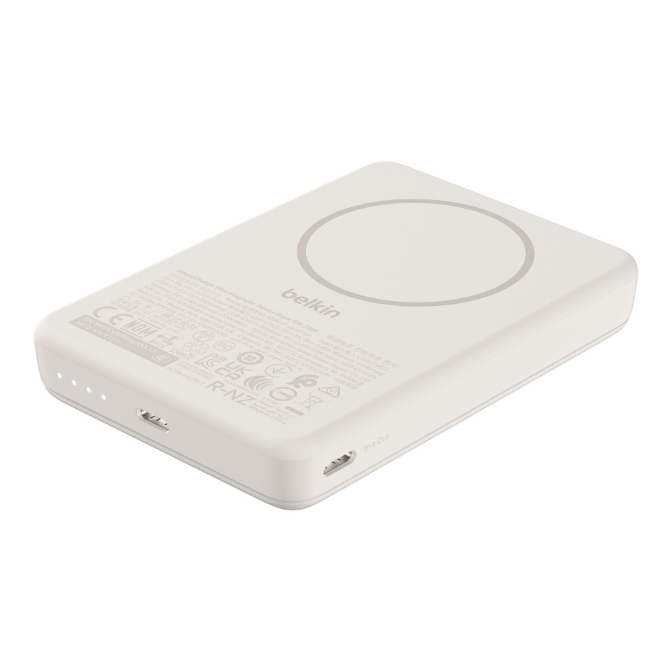 Belkin juhtmevaba laadija BoostCharge Slim 7.5W Qi2 magn.PB 10000mAh sand BPD017hqSA