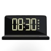 Mebus äratuskell 25622 Digital Alarm Clock with Wireless Charging Function, must