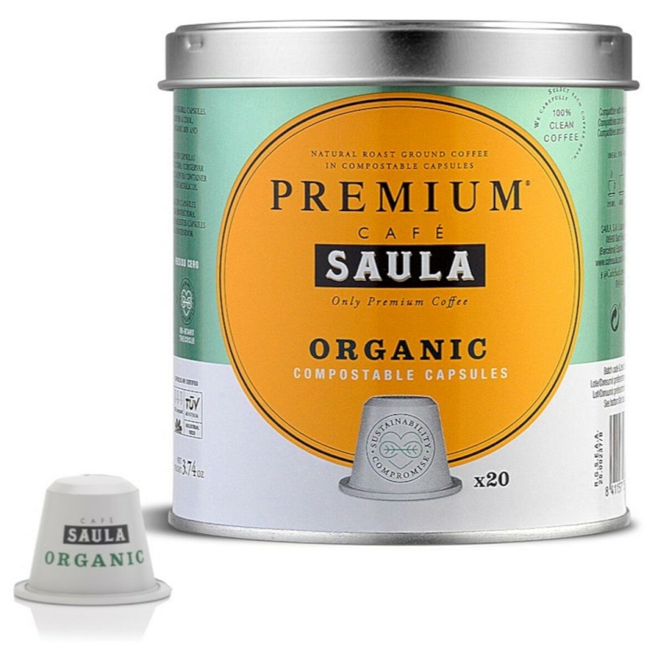 Saula kohvikapslid COMPOSTABLE ECOLOGICO (20 Ühikut)