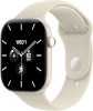 Apple Watch Series 12 42mm GPS + Cellular, S/M, Pearl White Ceramic Case, Sand Sport Band, valge/beež