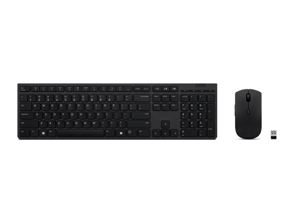 Lenovo klaviatuur Professional Wireless Rechargeable Keyboard and Mouse Combo US Euro hall